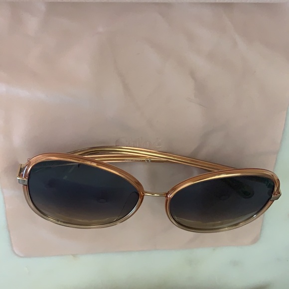 Chloe rose gold ombré sunglasses. New for2021 main image 9